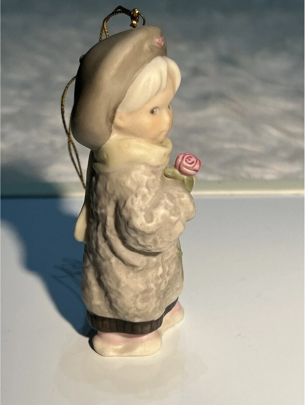 Enesco 1996 Girl Christmas Ornament Figurine 201596 Kim Anderson / Verkerke